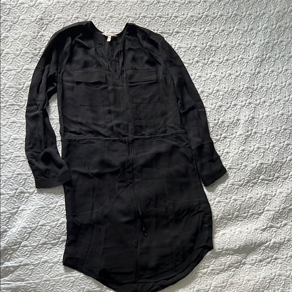 Rebecca Taylor Silk Black Long Sleeve Dress